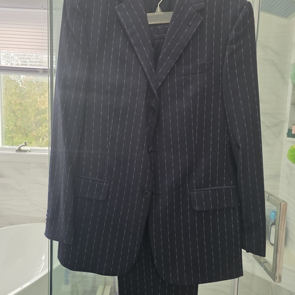 Valentino Men's Navy Pinstripe Suit